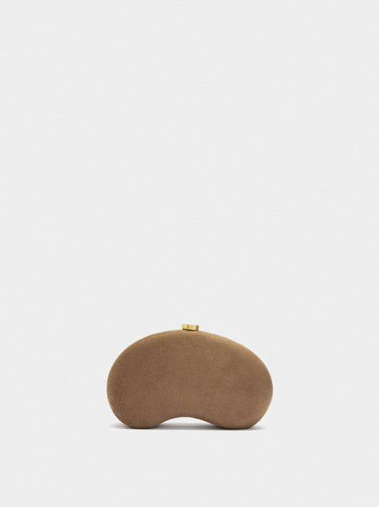 Oval Party Clutch With Leather Effect