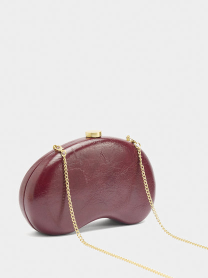 Oval Crackle Party Clutch