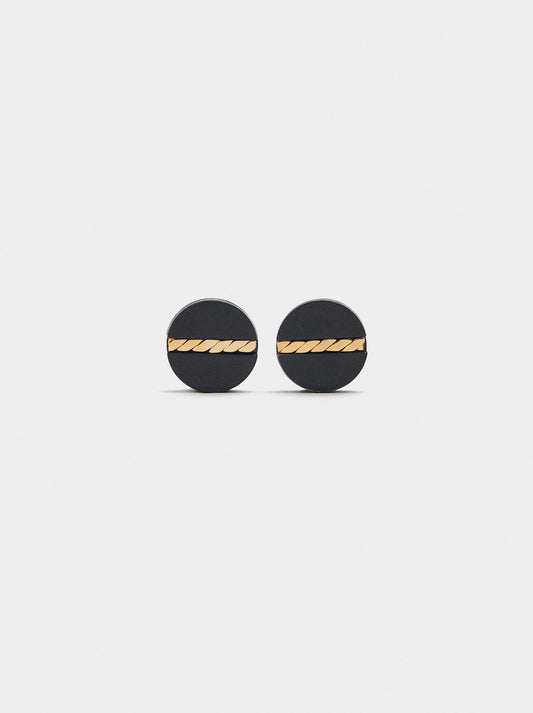 Round Earrings With Resin