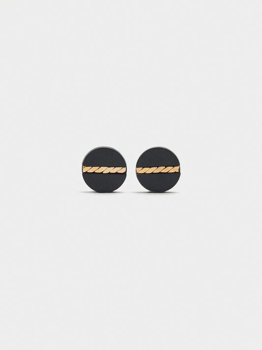 Round Earrings With Resin