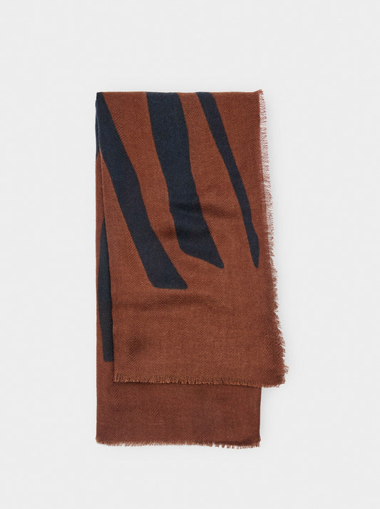 Printed Frayed Scarf