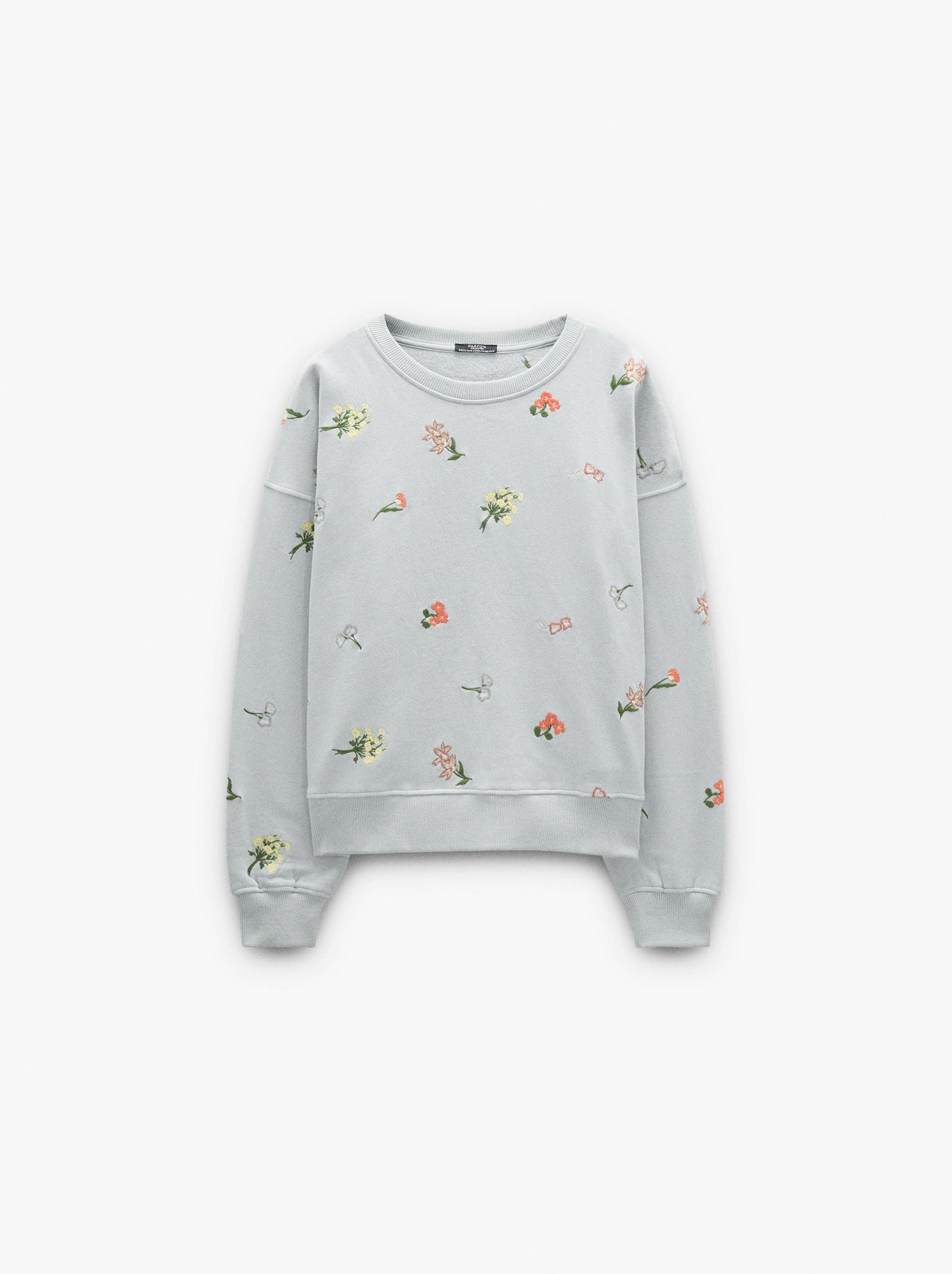 100% Cotton Sweatshirt With Embroidery