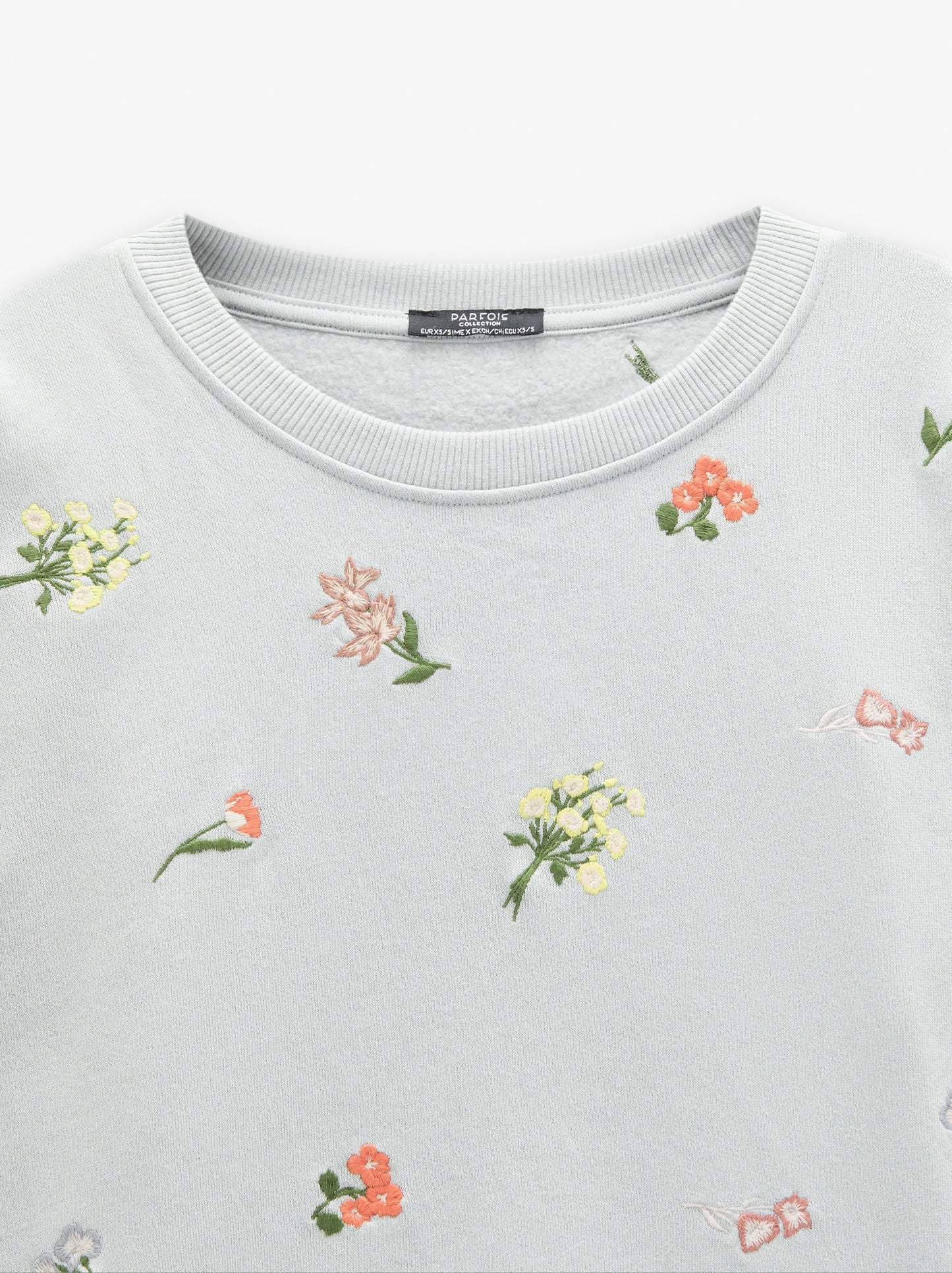 100% Cotton Sweatshirt With Embroidery