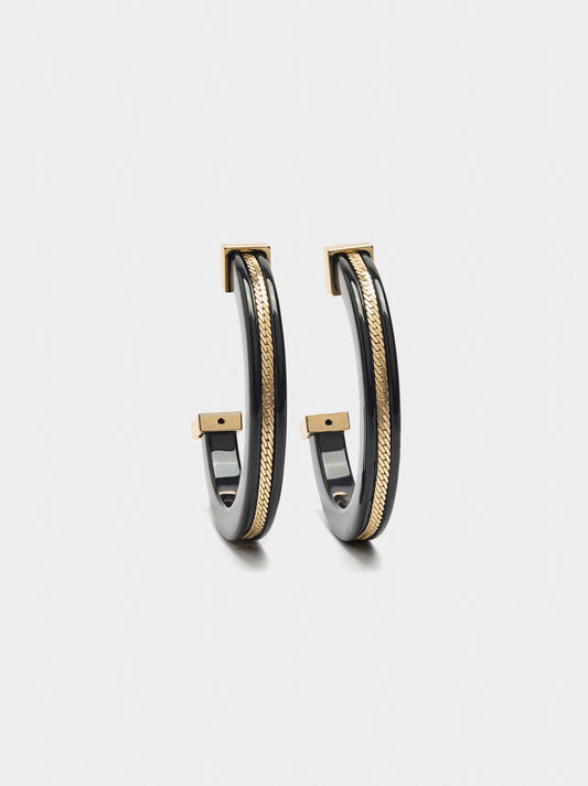 Maxi Hoop Earrings In Resin