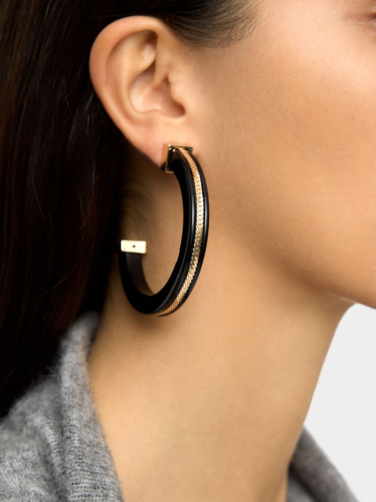 Maxi Hoop Earrings In Resin