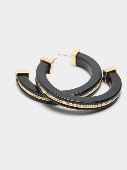 Maxi Hoop Earrings In Resin