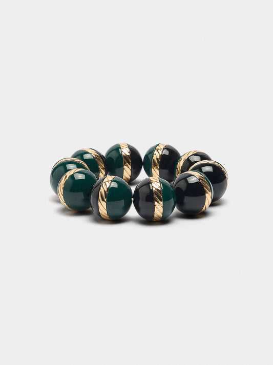Elastic Bracelet With Resin Beads