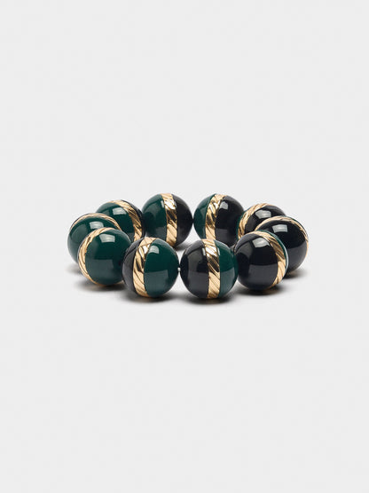 Elastic Bracelet With Resin Beads
