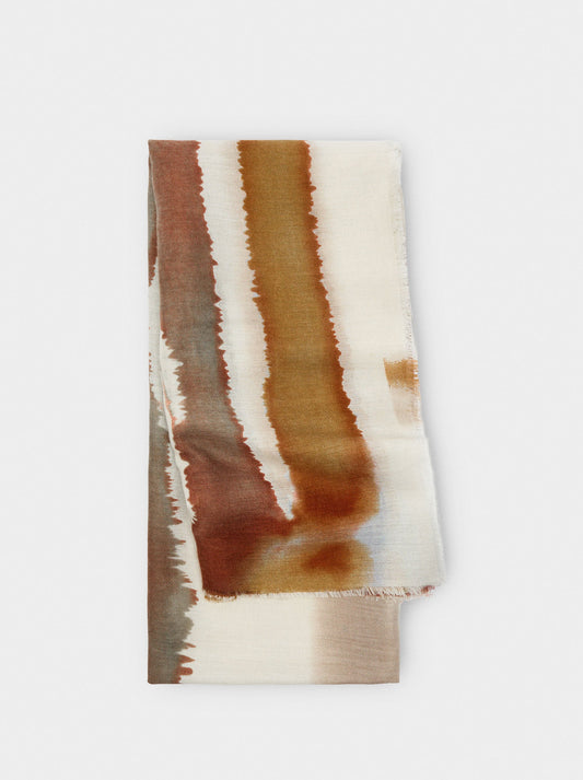 Scarf Printed With Stripes