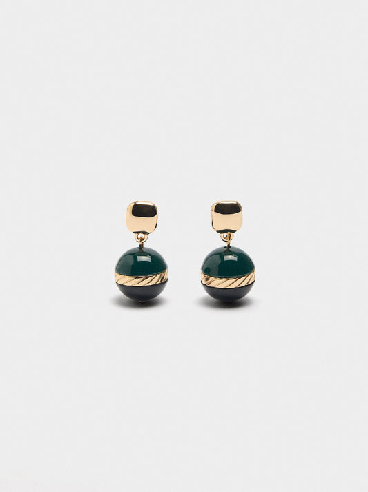 Earrings With Resin Beads