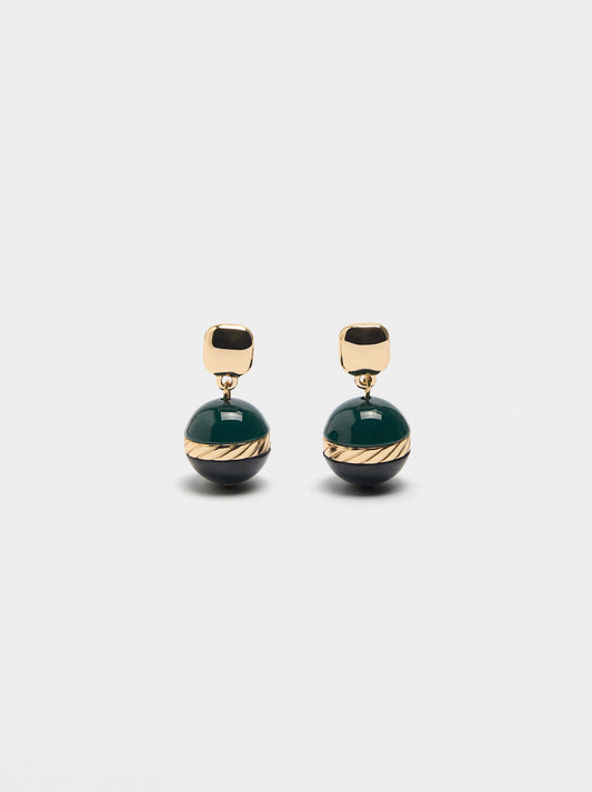 Earrings With Resin Beads