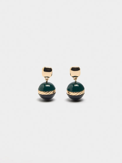 Earrings With Resin Beads