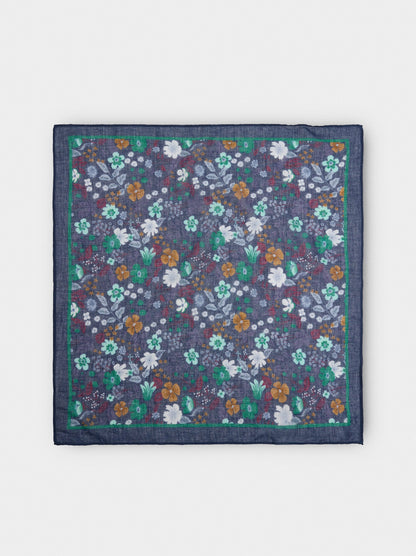 Square Printed Scarf With 100% Cotton