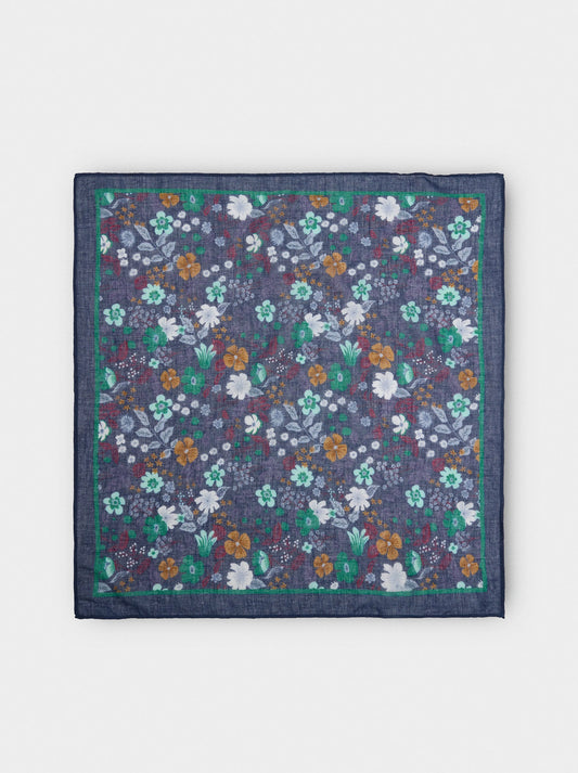 Square Printed Scarf With 100% Cotton