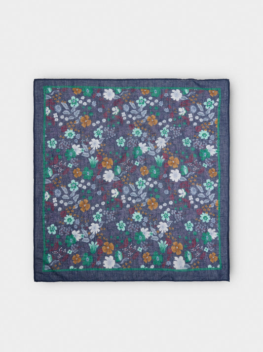 Square Printed Scarf With 100% Cotton