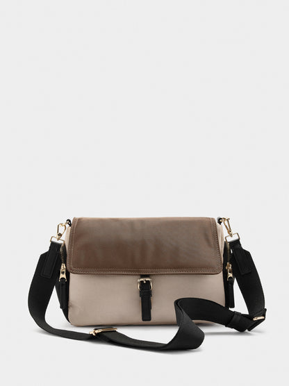 Nylon Crossbody Bag With Flap