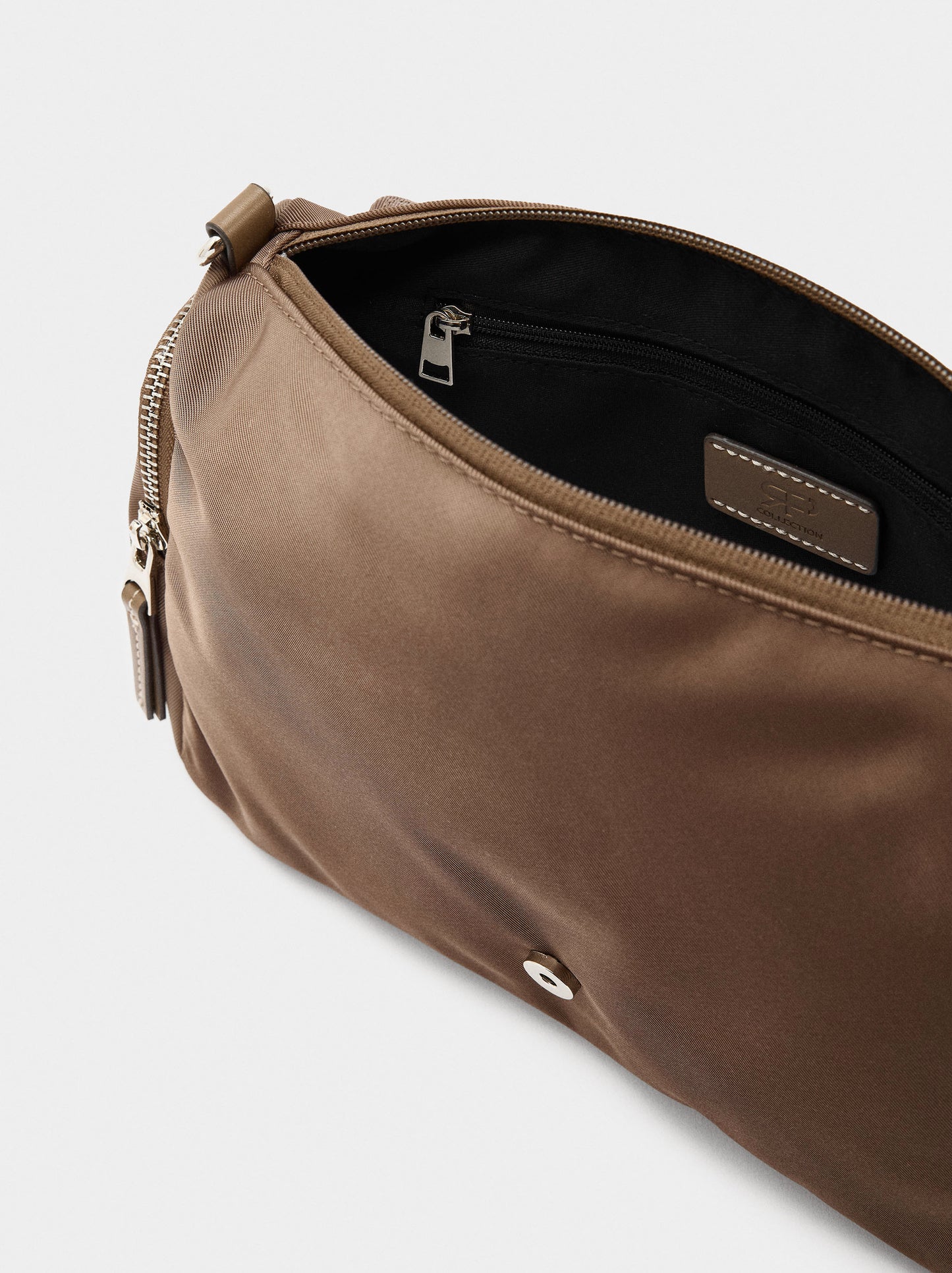 Nylon Crossbody Bag With Flap