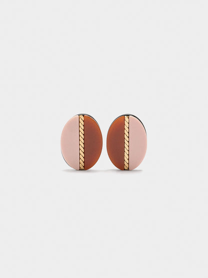 Oval Resin Earrings