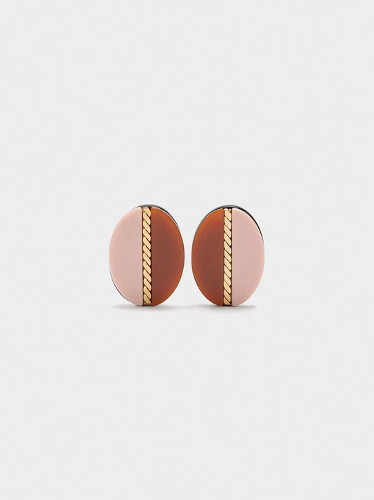 Oval Resin Earrings