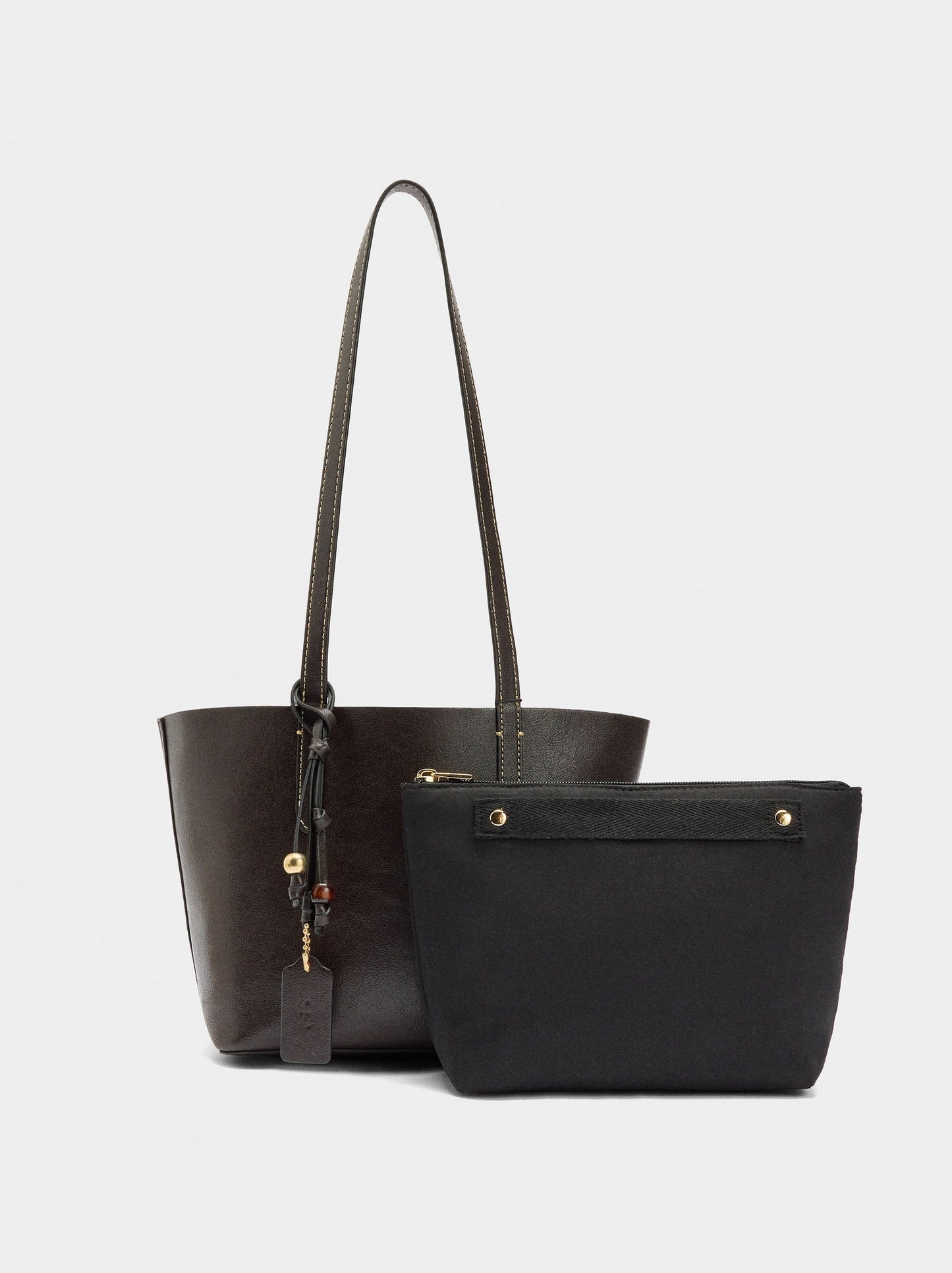 Reversible Shopper Bag With Removable Pouch M