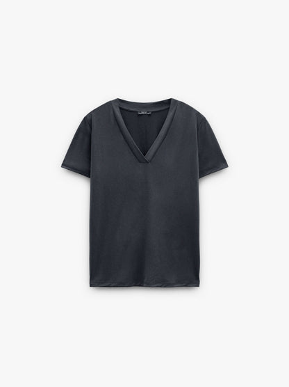 Basic T-Shirt With V-Neck