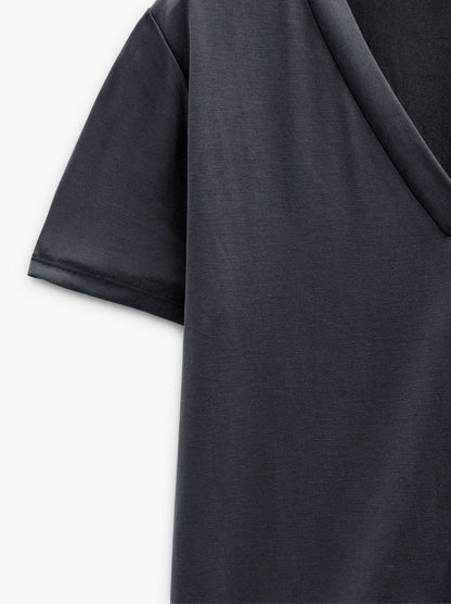 Basic T-Shirt With V-Neck