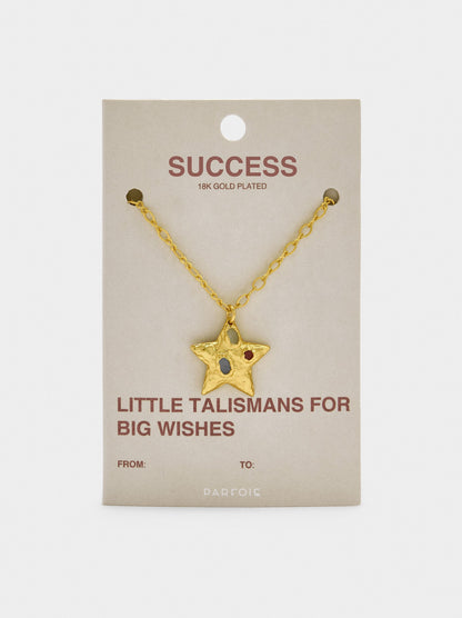 Star Pendant Necklace With Stones - 18k Gold Swim