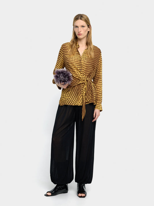 Printed Shirt With Knot