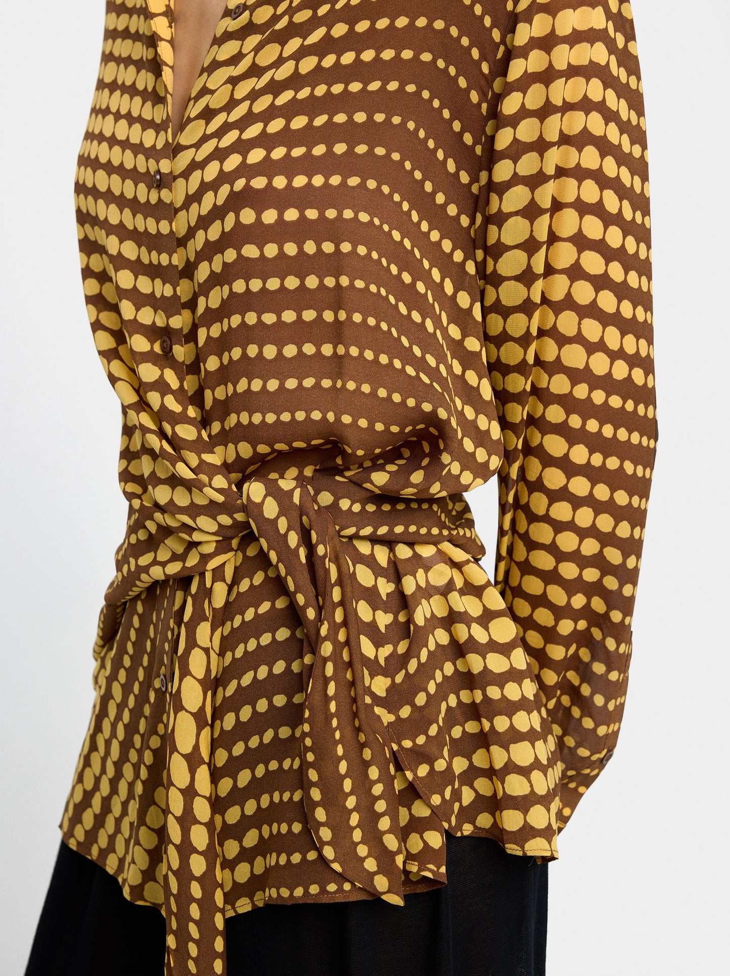 Printed Shirt With Knot