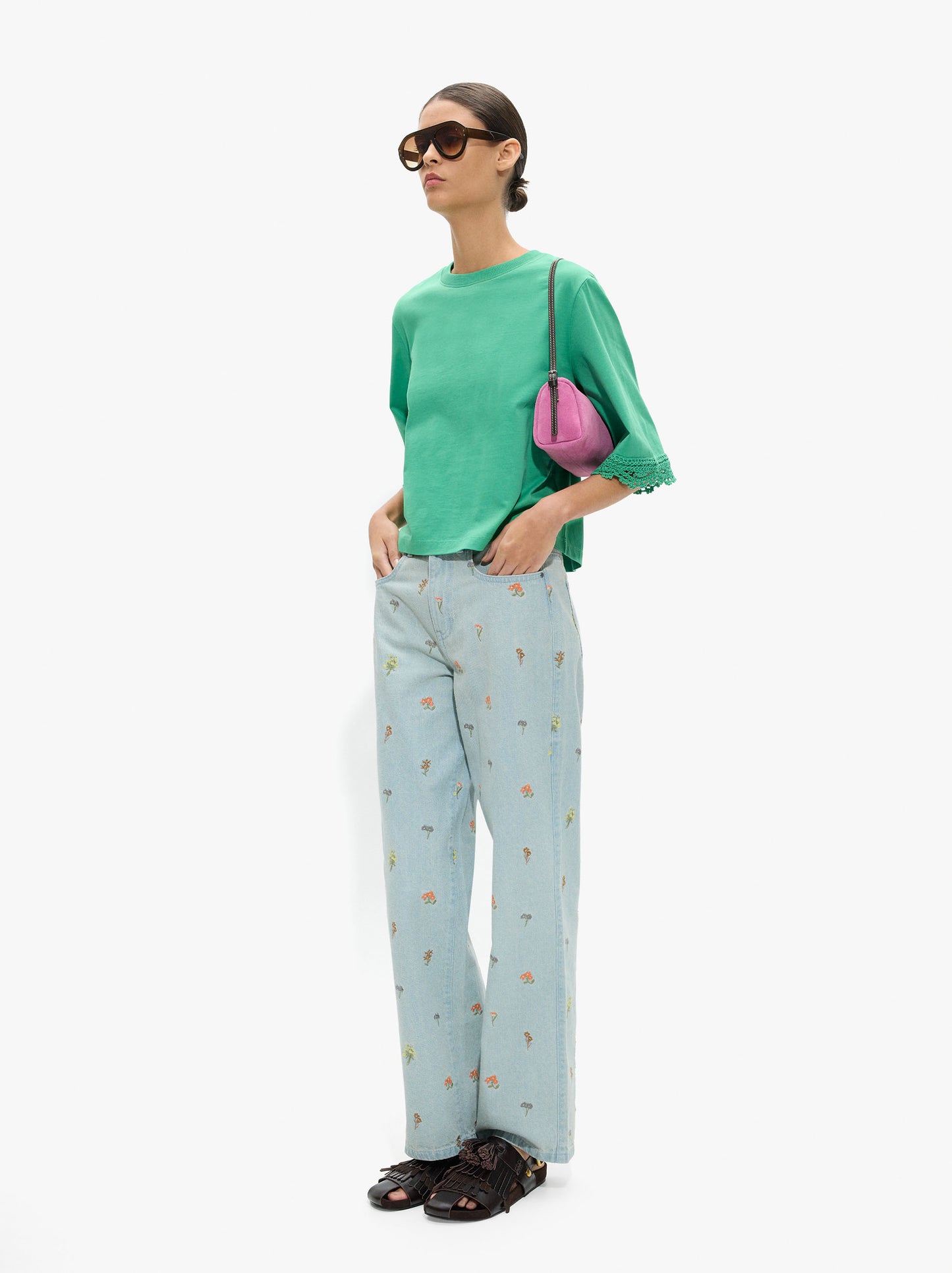 Blouse With Crochet Details 100% Cotton