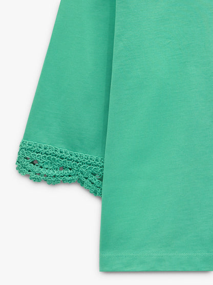 Blouse With Crochet Details 100% Cotton