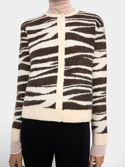 Jacquard Knit Cardigan