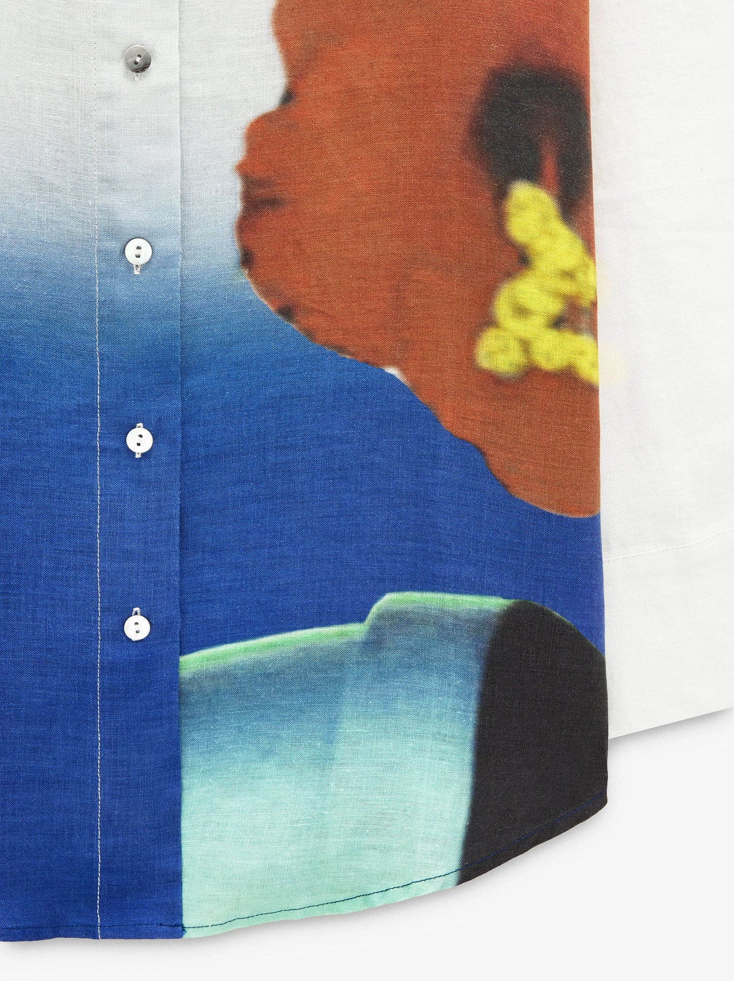 Printed Shirt With 100% Linen