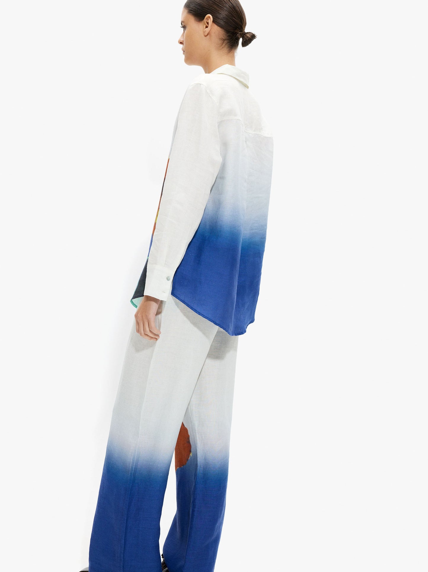 Printed Trousers 100% Linen