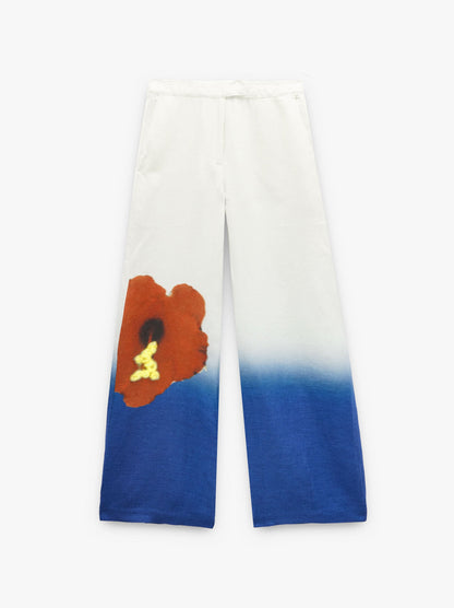 Printed Trousers 100% Linen
