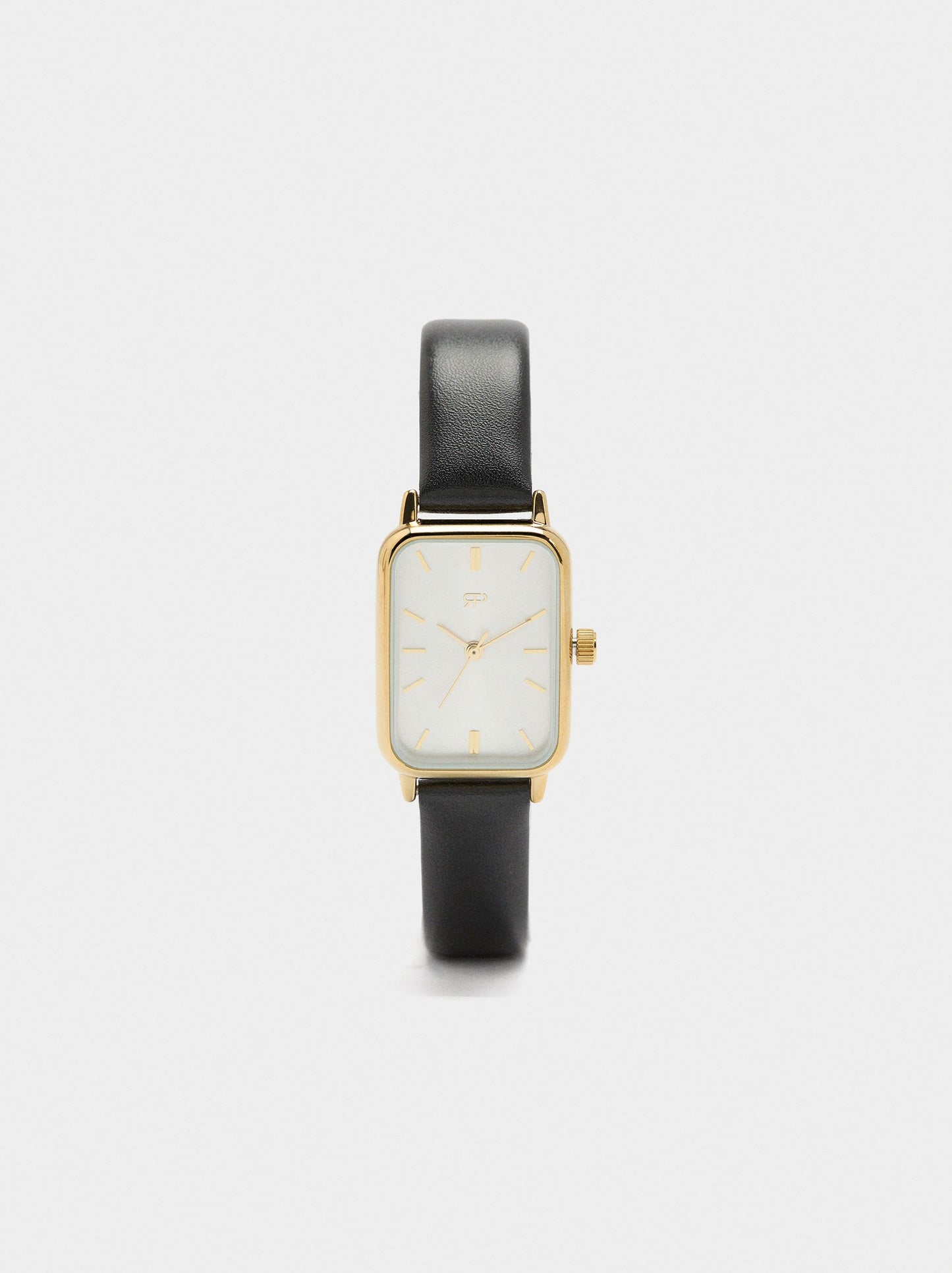 Square Watch With Leather-Effect Bracelet