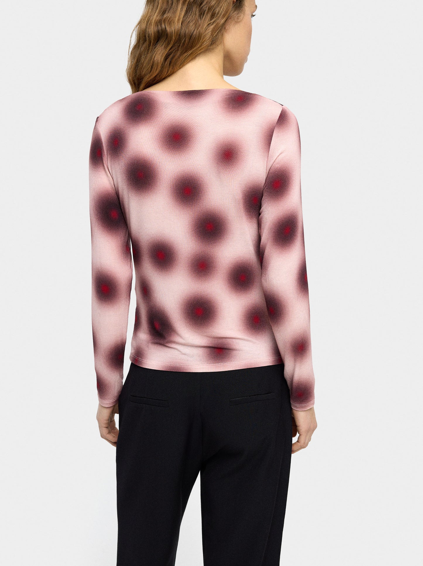Printed Sweater With Draping