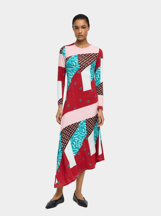 Asymmetric Printed Dress