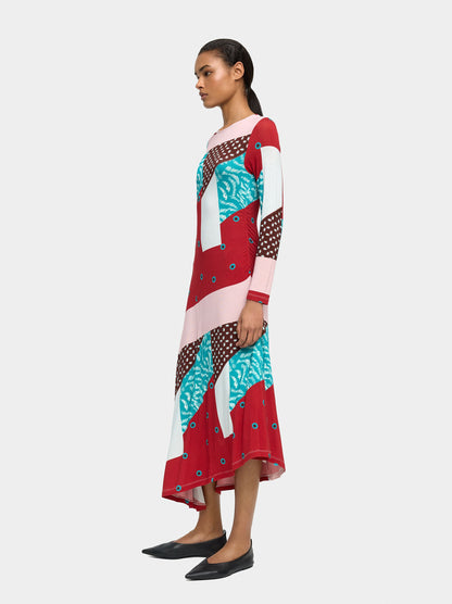 Asymmetric Printed Dress