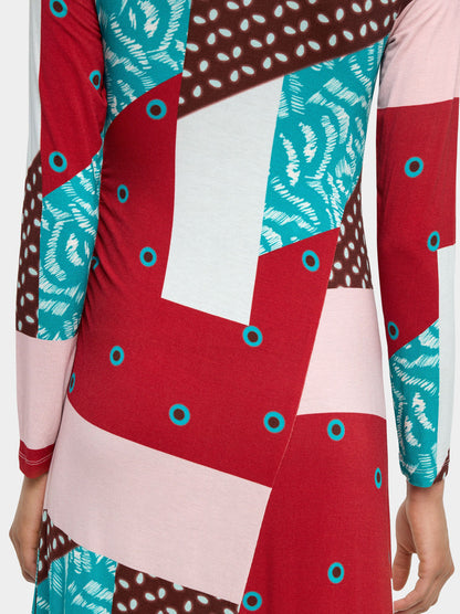 Asymmetric Printed Dress