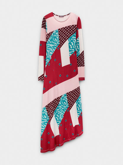 Asymmetric Printed Dress