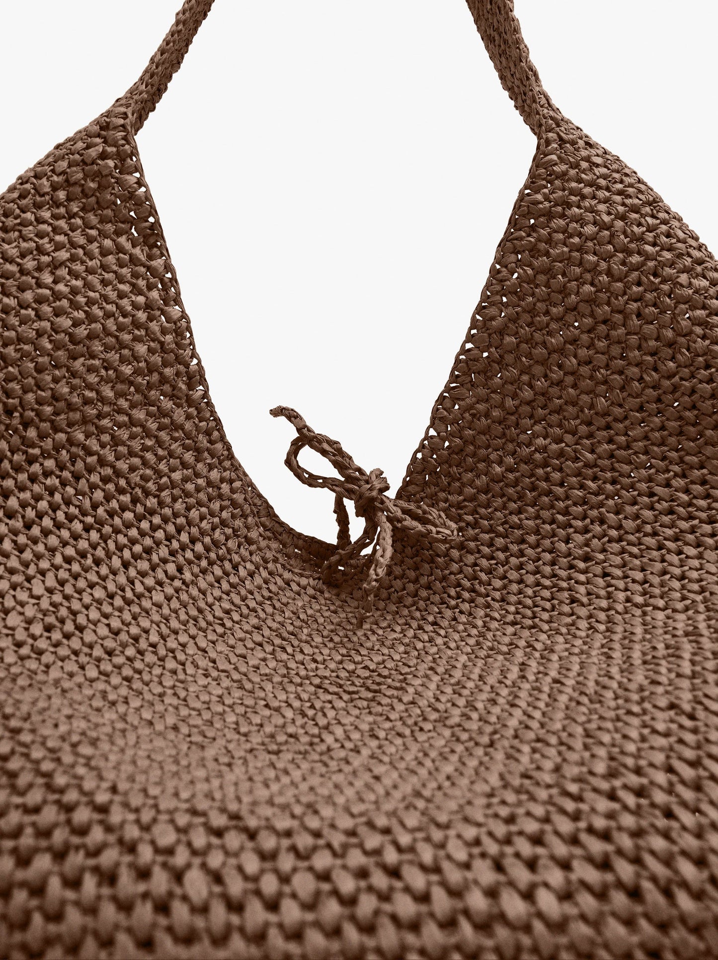 Shoulder Bag With Straw Effect
