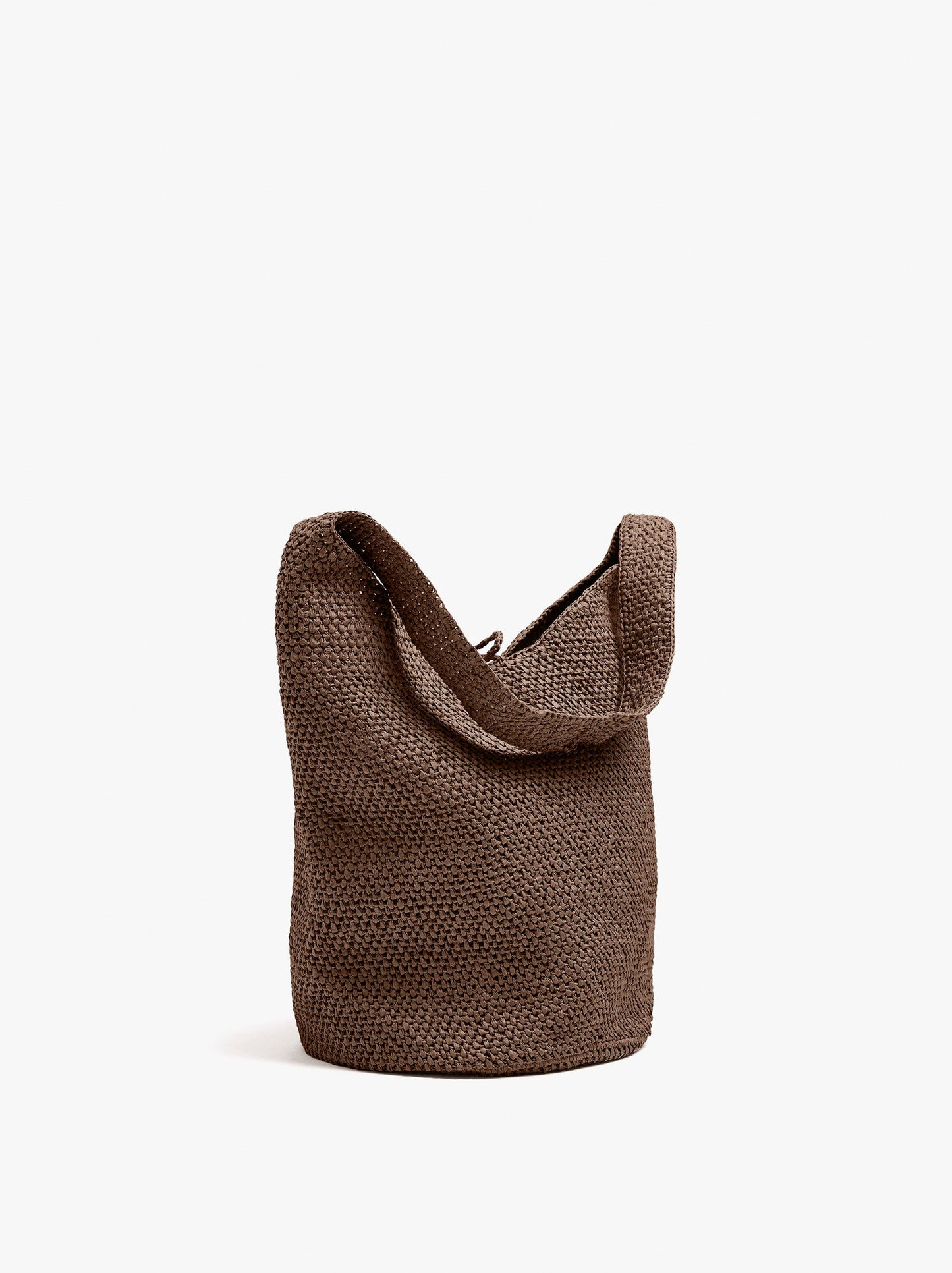Shoulder Bag With Straw Effect