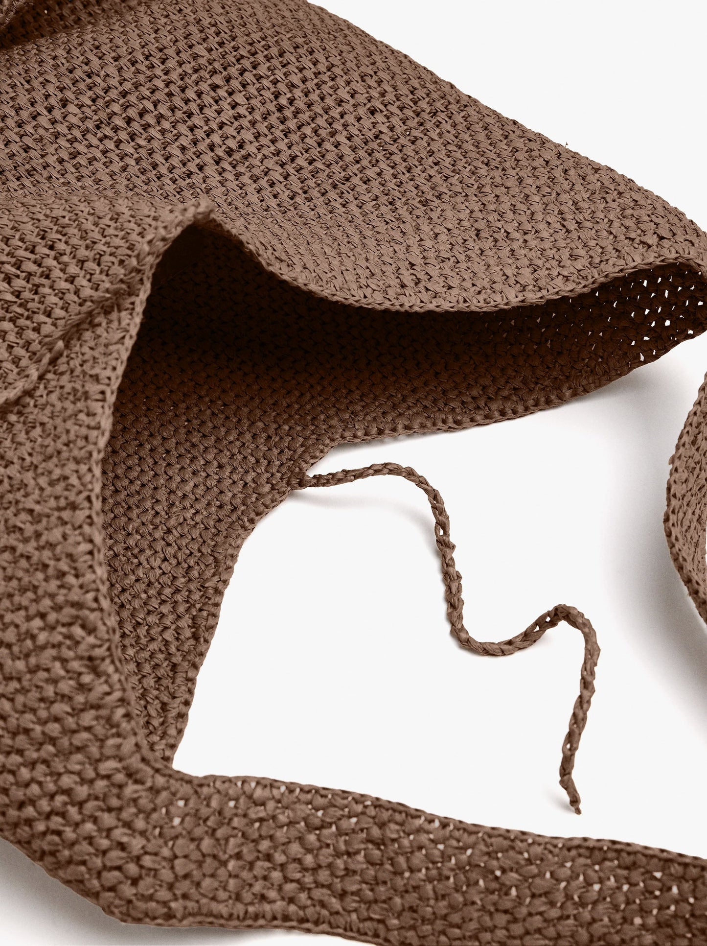 Shoulder Bag With Straw Effect