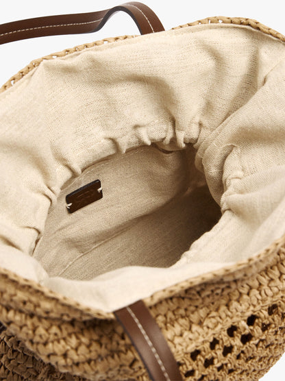 Shopper Bag With Straw Effect M