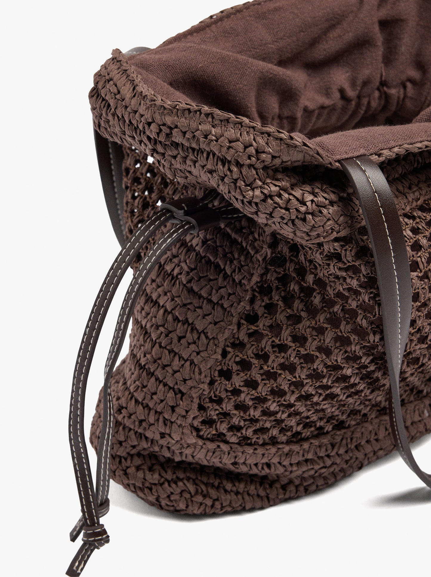Shopper Bag With Straw Effect M