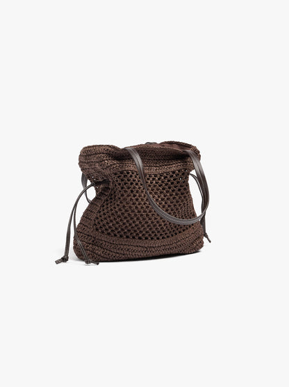 Shopper Bag With Straw Effect M