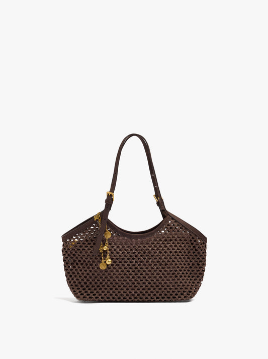 Tote Bag Straw Effect With Handle