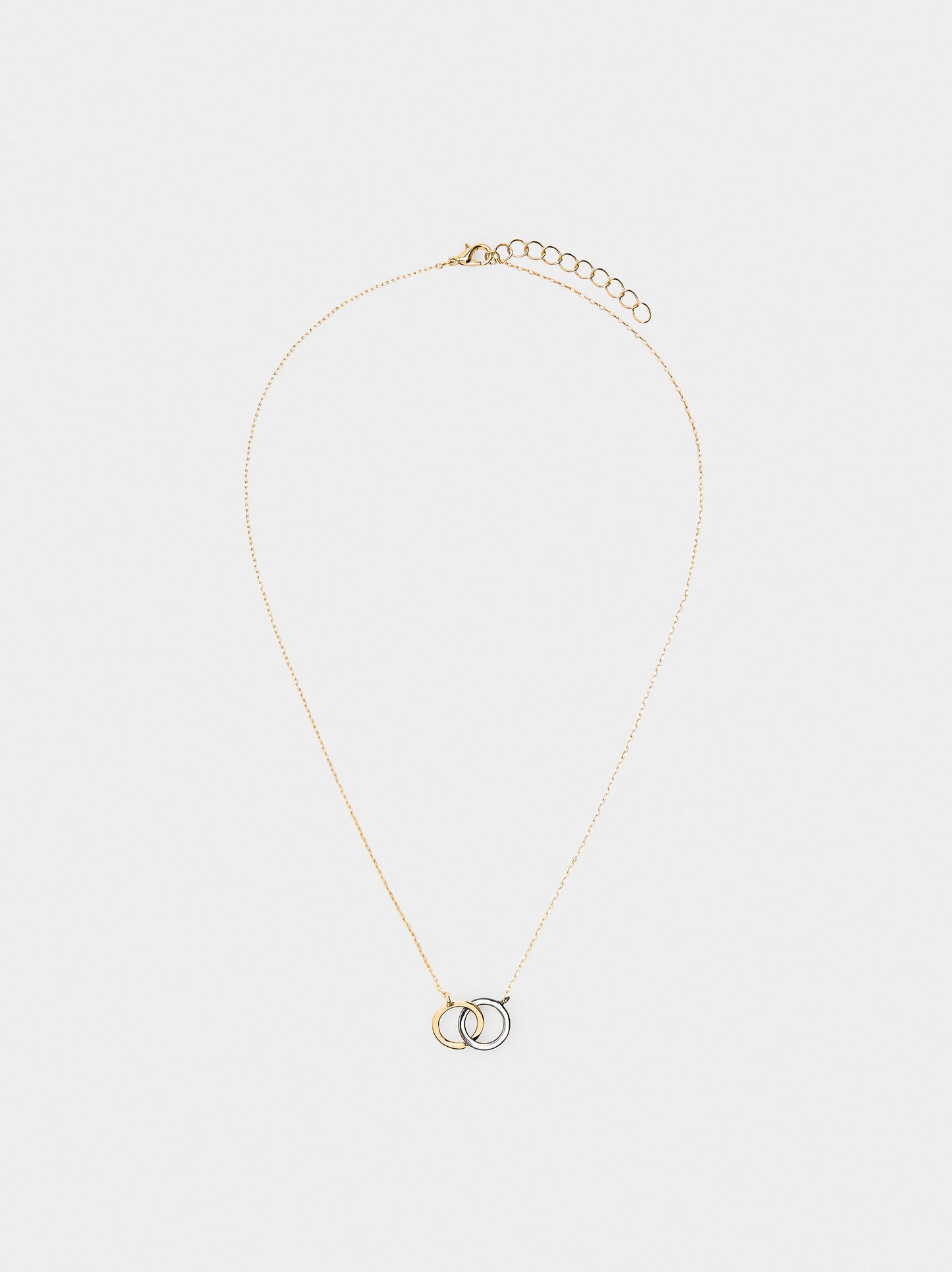 Bicolor Interlaced Hoop Necklace