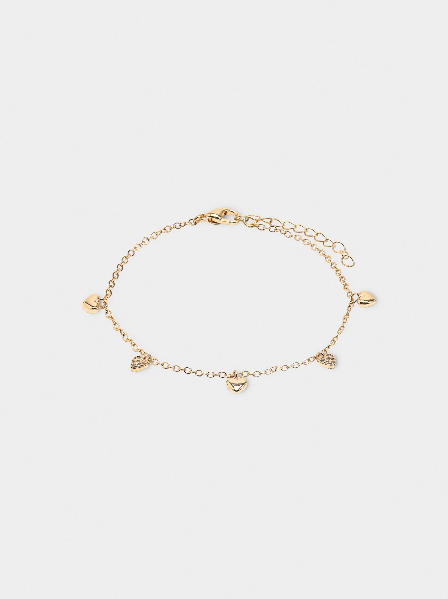 Bracelet With Hearts And Zirconia Stones